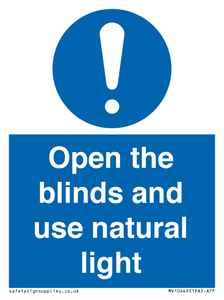 Open the blinds and use natural light